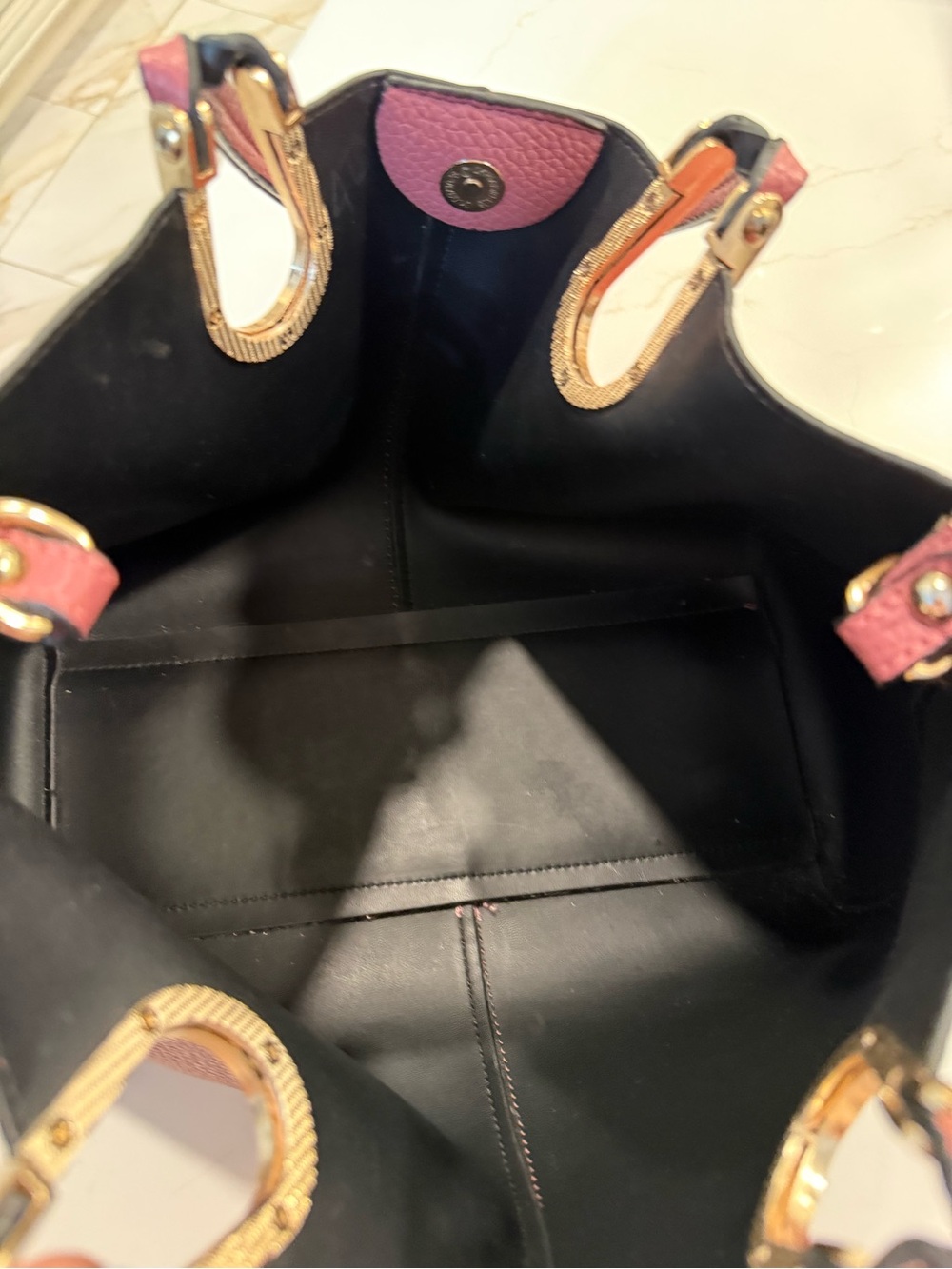 Miu Miu Rose Pink Pebbled Leather Satchel with Gold Hardware - Picture 7 of 9